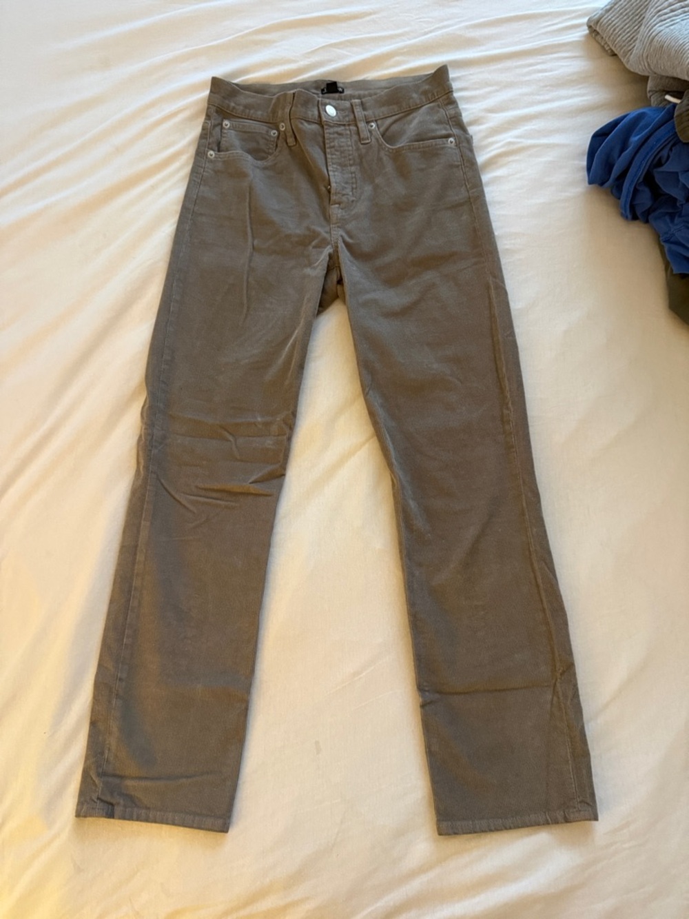 J. Crew Straight-Leg Corduroy Jeans in Taupe